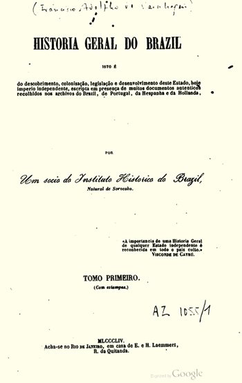 Varnhagen, História Geral do Brasil